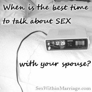 Best time to talk about sex