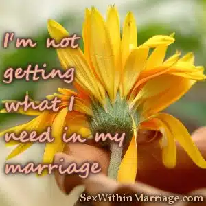 Im Not Getting What I need in my marriage