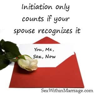 Initiation only counts if your spouse recognizes it