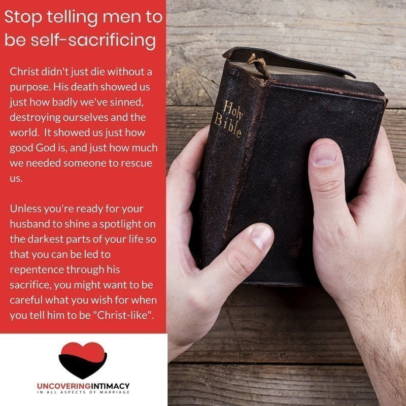 Stop telling men to be self-sacrificing