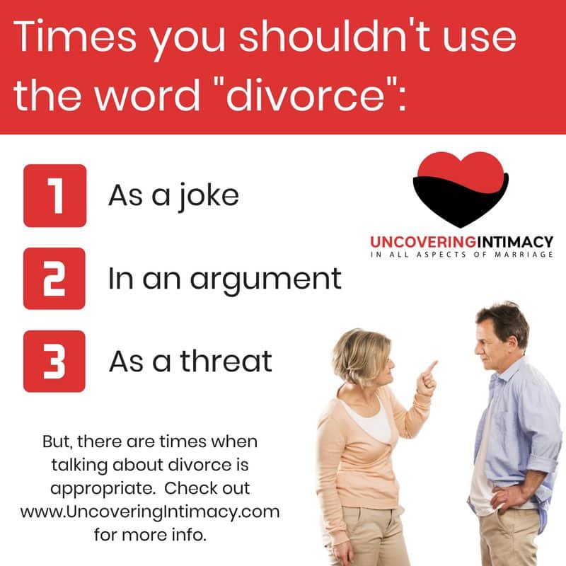 Times you shouldn't use the word "divorce"