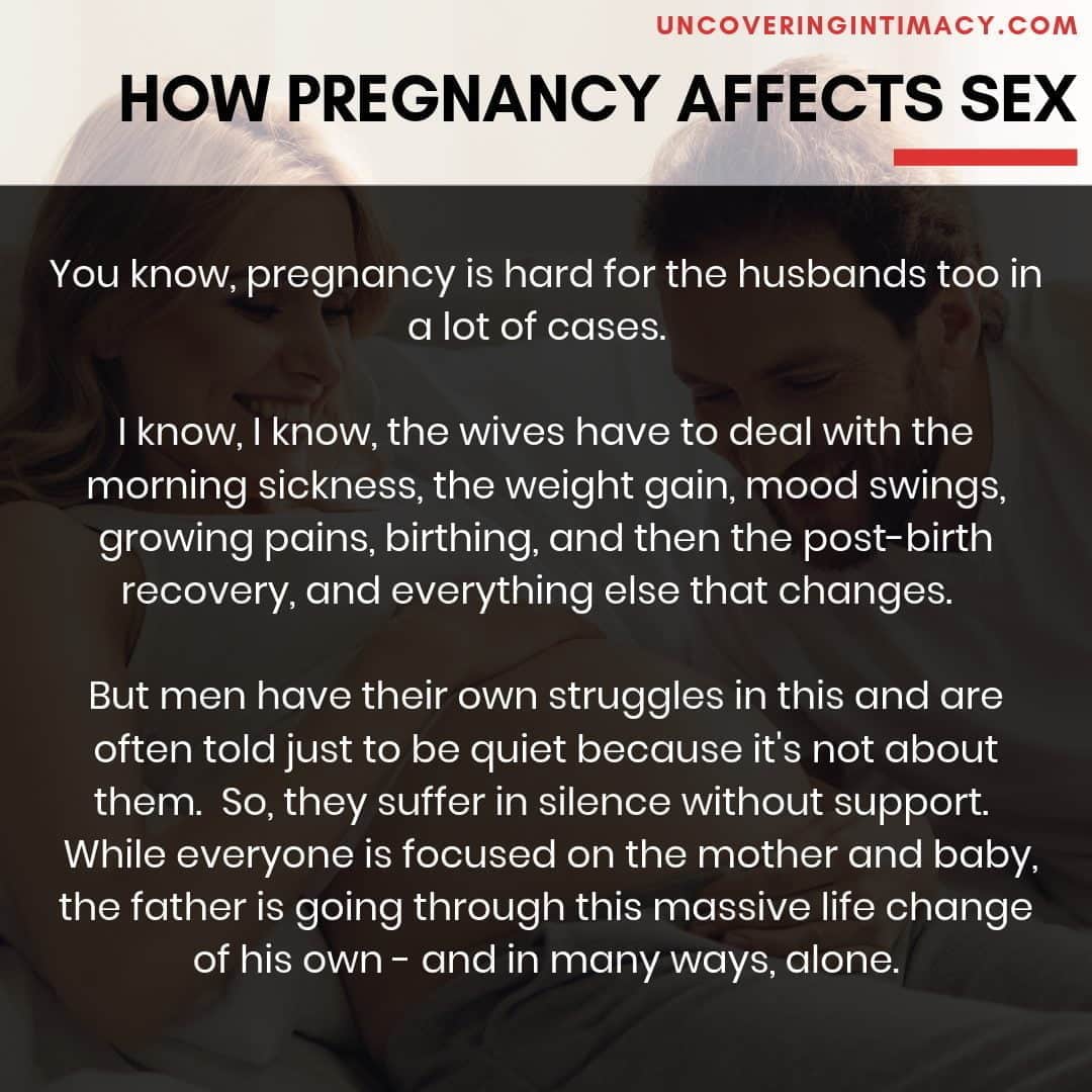 You know, pregnancy is hard for the husbands too in a lot of cases.    I know, I know, the wives have to deal with the morning sickness, the weight gain, mood swings, growing pains, birthing and then the post-birth recovery and everything else that changes.  But men have their own struggles in this and are often told just to be quiet because it's not about them.  So, they suffer in silence without support.  While everyone is focused on the mother and baby, the father is going through this massive life change of his own - and in many ways, alone.


I know, I know, the wives have to deal with the morning sickness, the weight gain, mood swings, growing pains, birthing, and then the post-birth recovery, and everything else that changes.  



But men have their own struggles in this and are often told just to be quiet because it's not about them.  So, they suffer in silence without support.  While everyone is focused on the mother and baby, the father is going through this massive life change of his own - and in many ways, alone.