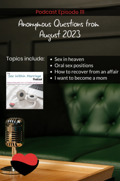 Topics include:
Sex in heaven
Oral sex positions
How to recover from an affair
I want to become a mom