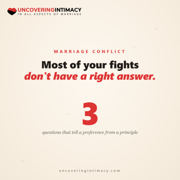 Three questions that tell a preference from a principle.