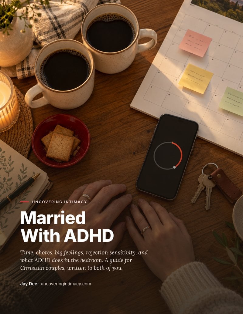 Cover of Married With ADHD, a guide for Christian couples, in and out of the bedroom